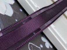 画像1: 紫カラーデザインオーガンジー27ｍｍ幅 (1)