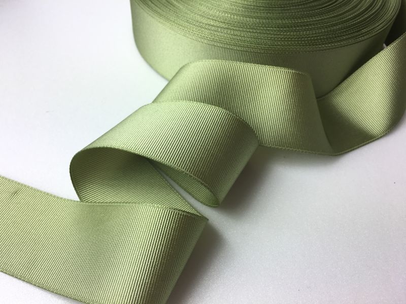 カーキグログランリボン４０mm幅 ribbon-i(リボン アイ）